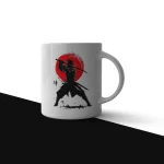 Red Sun Samurai Ceramic Mug