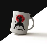 Red Sun Samurai Ceramic Mug