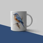 Eastern Bluebird Rustic Ceramic Mug