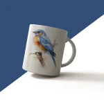Eastern Bluebird Rustic Ceramic Mug