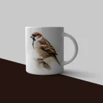 Single Sparrow Ceramic Mug