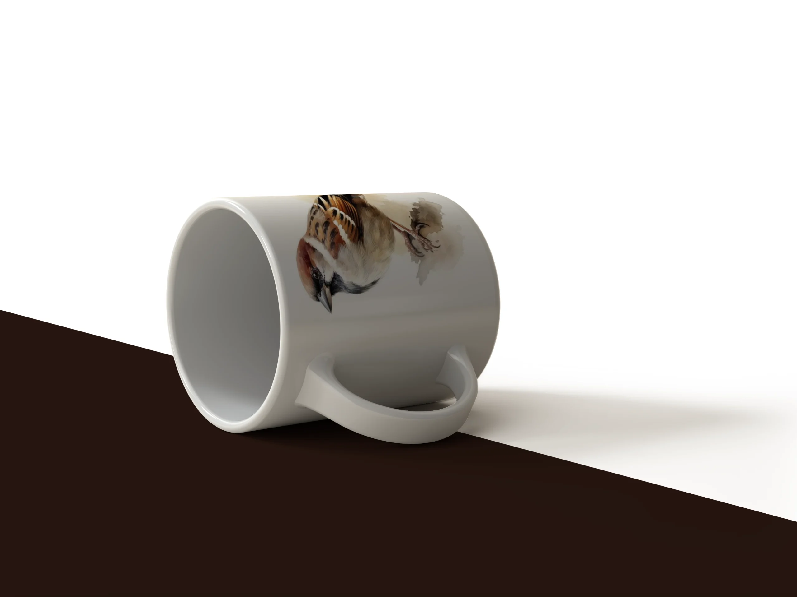 Single Sparrow Ceramic Mug