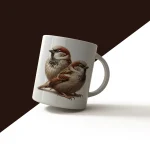 Cute Double Sparrow Mug