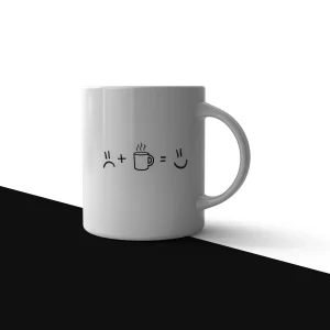 Sad Plus Coffee Equals Happy Mug