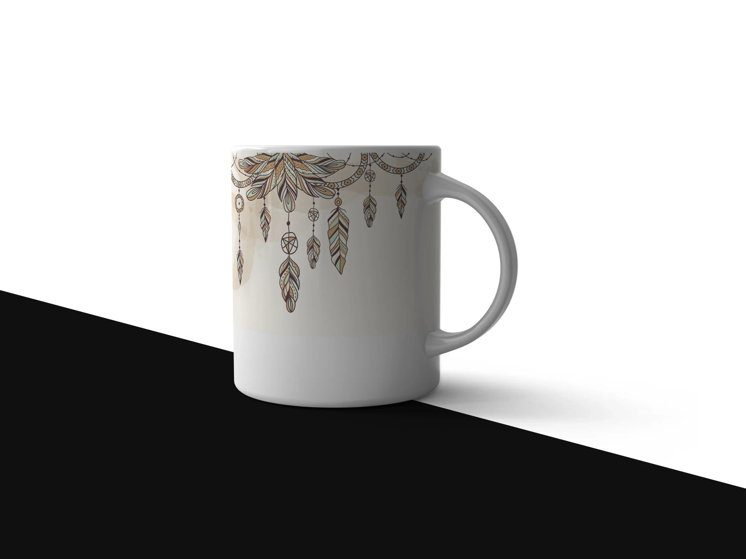 Boho Feathers Dreamcatcher Mug
