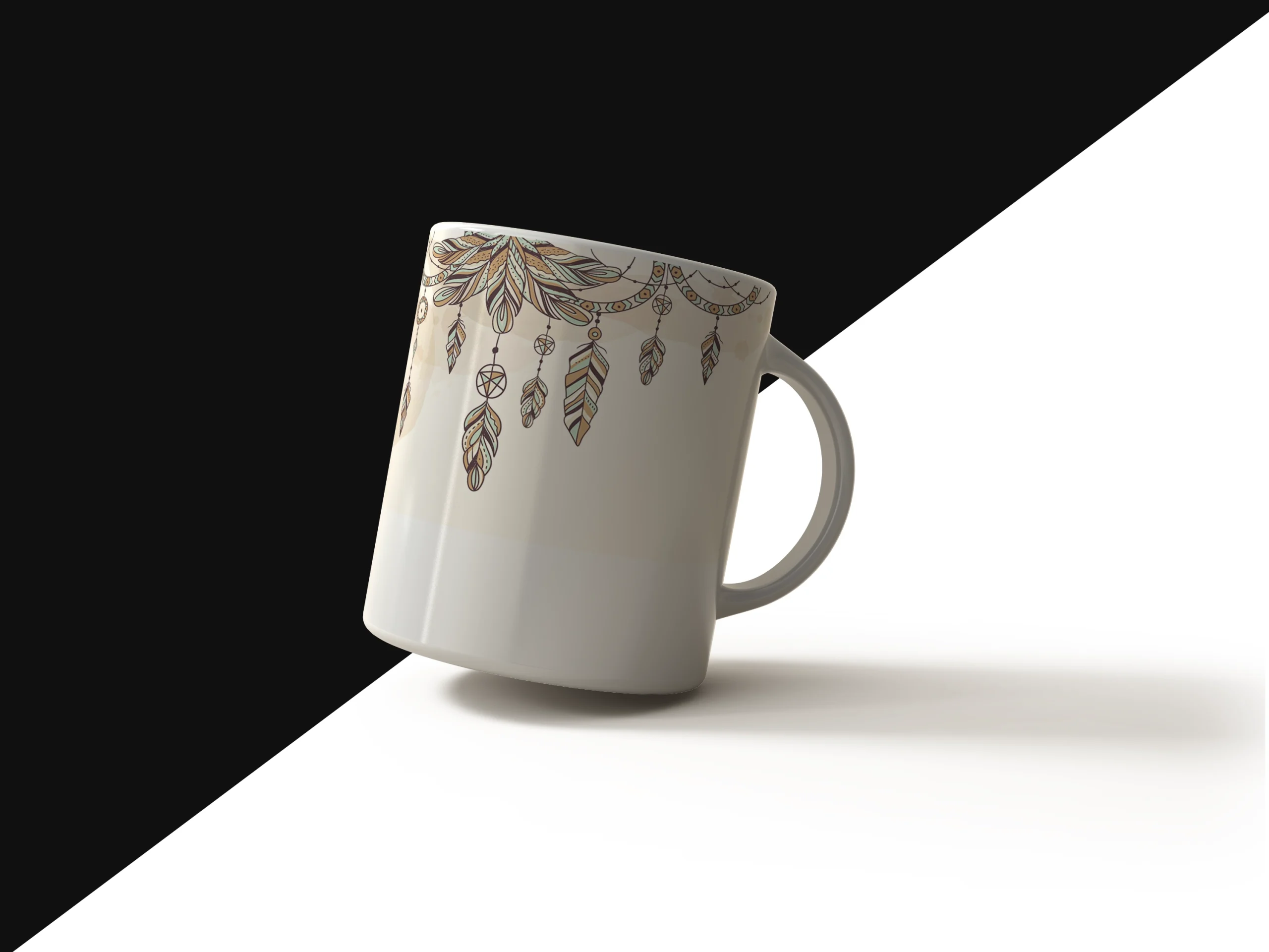 Boho Feathers Dreamcatcher Mug