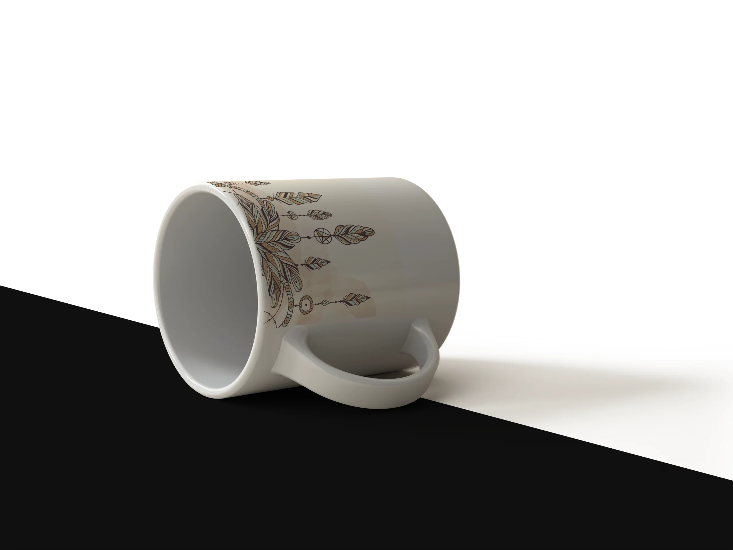 Boho Feathers Dreamcatcher Mug