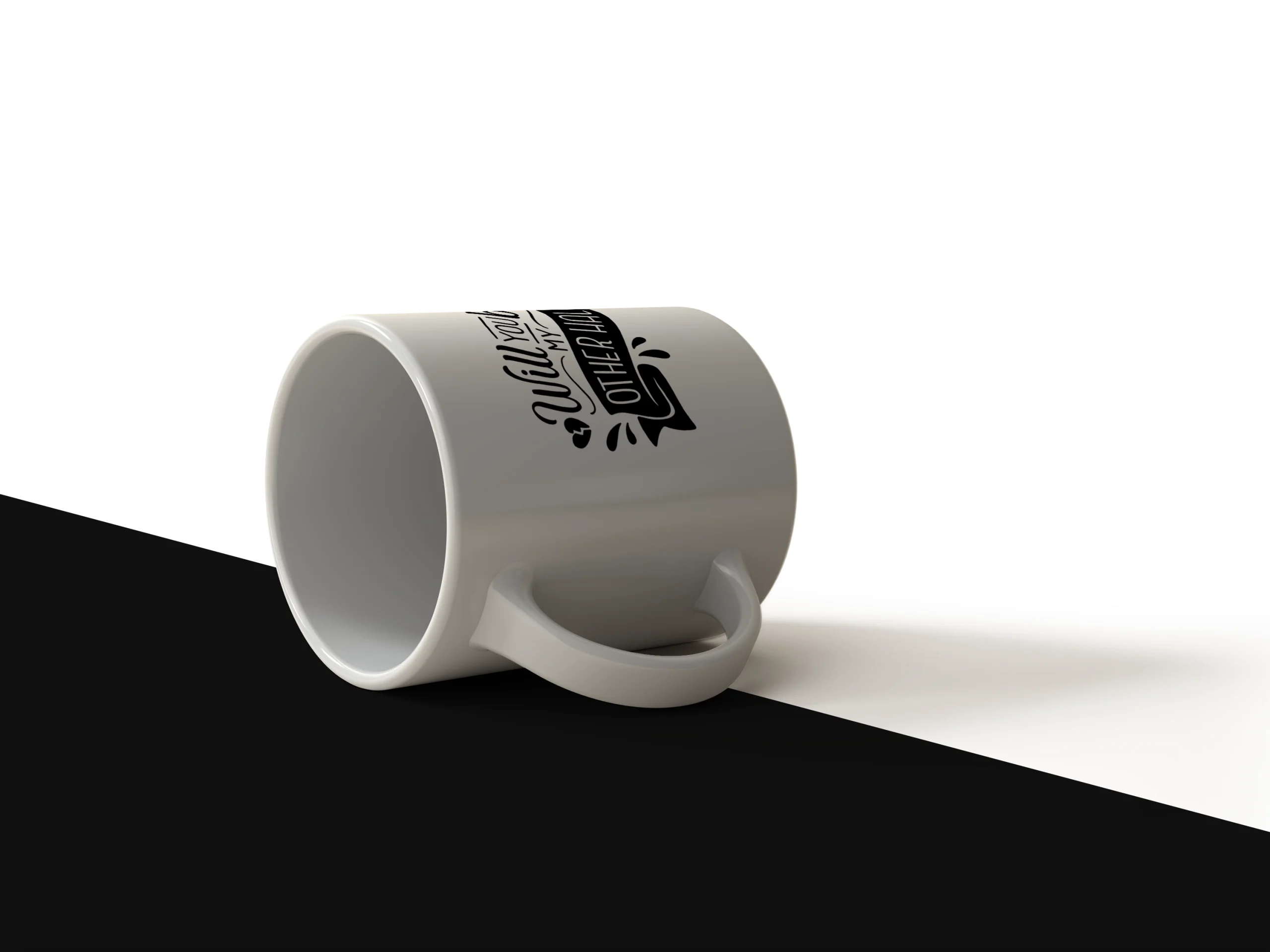 Romantic "Will You Be My Other Half?" Mug