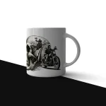 Skull and Biker Highway Route Mug