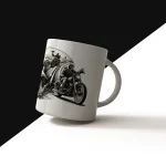Skull and Biker Highway Route Mug
