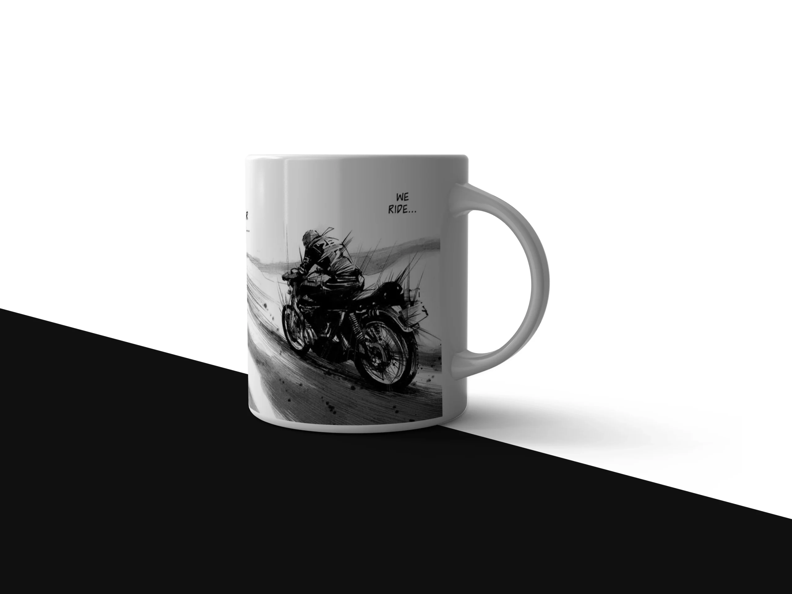 "We Ride..." Motorcycle Sketch Mug