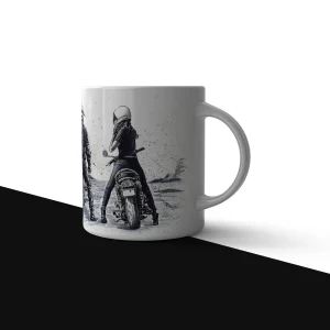 Biker Couple Road Trip Sketch Mug