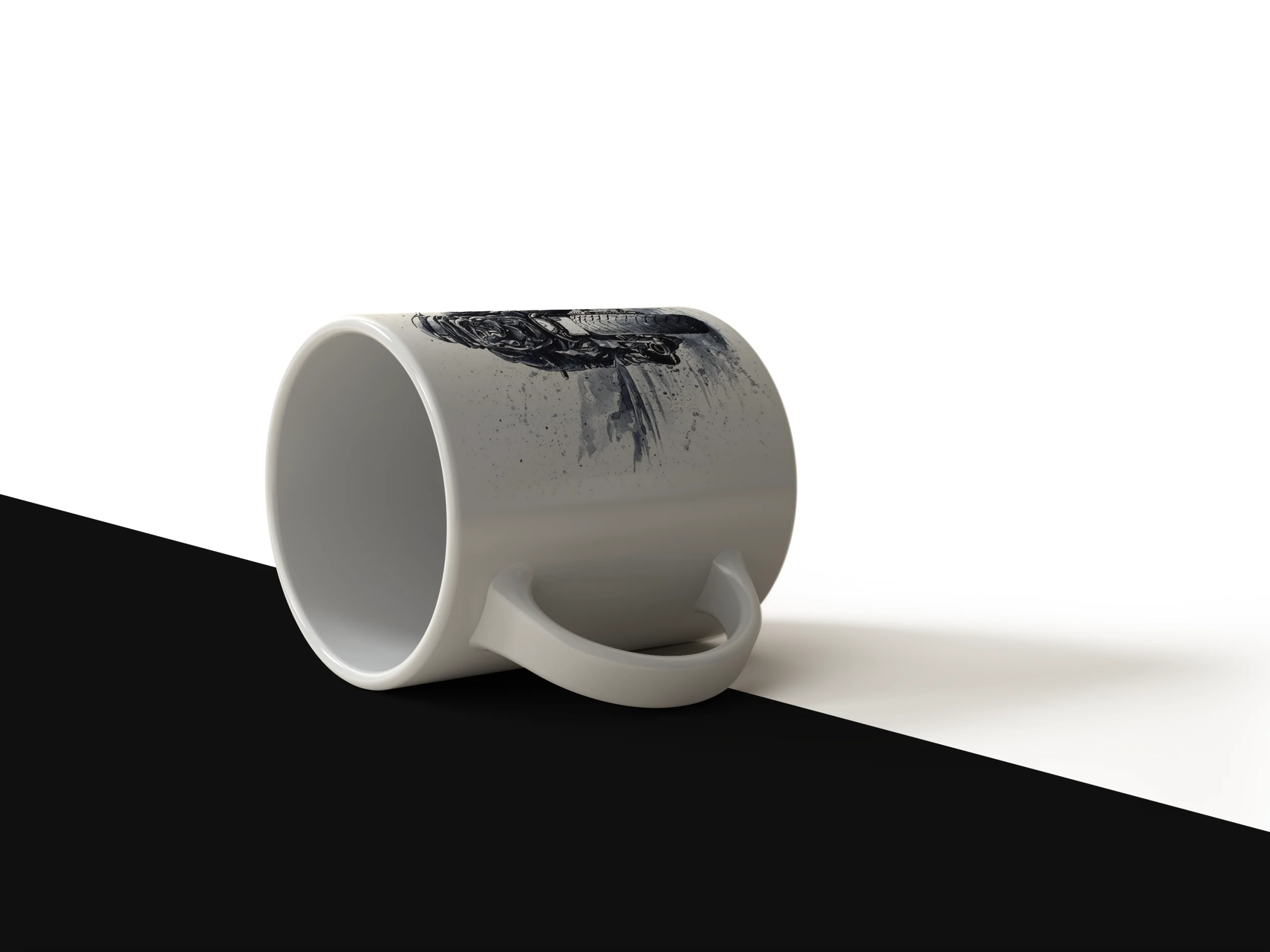 Biker Couple Road Trip Sketch Mug