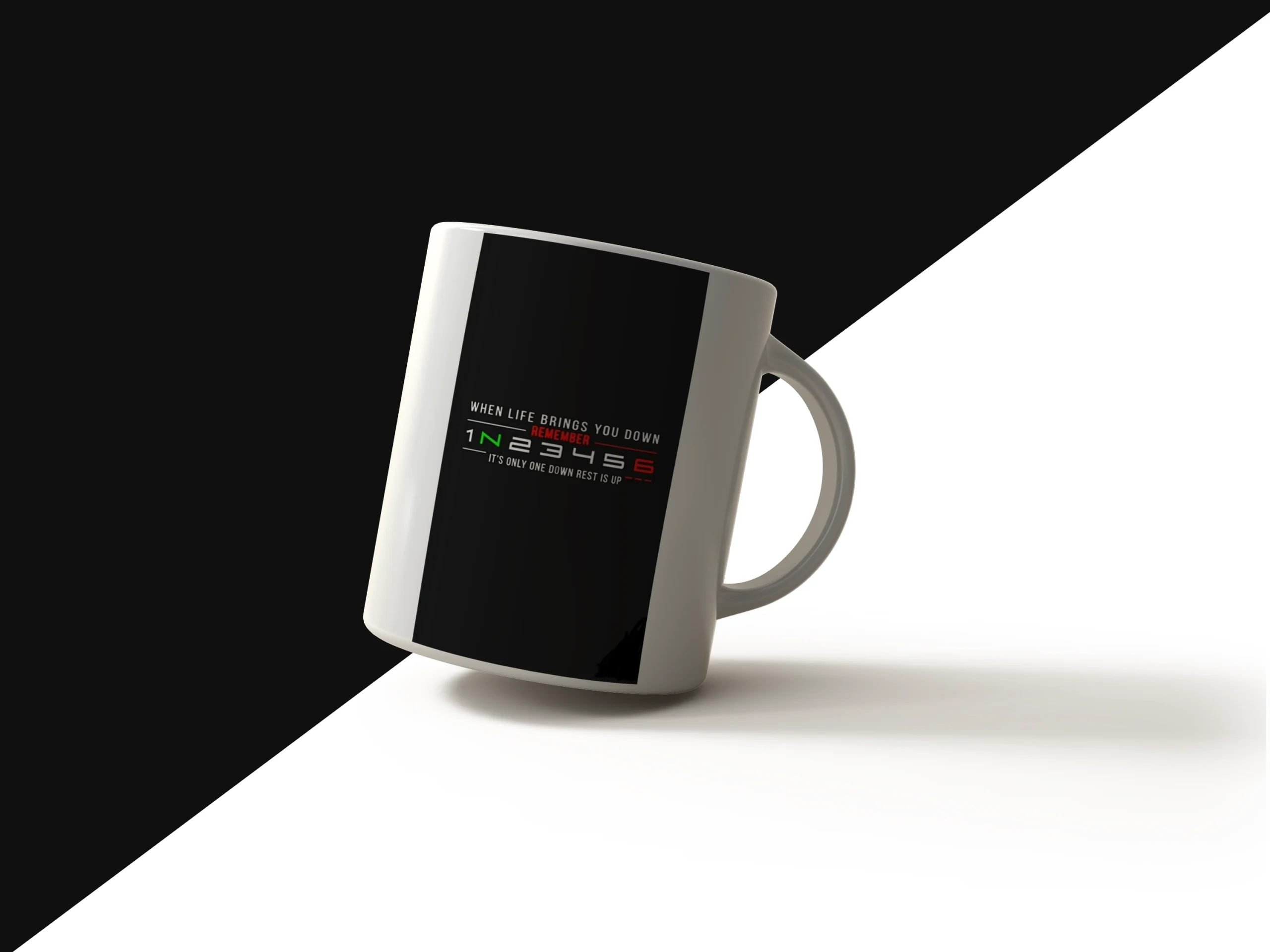 Biker Gear Shift Life Quote Mug