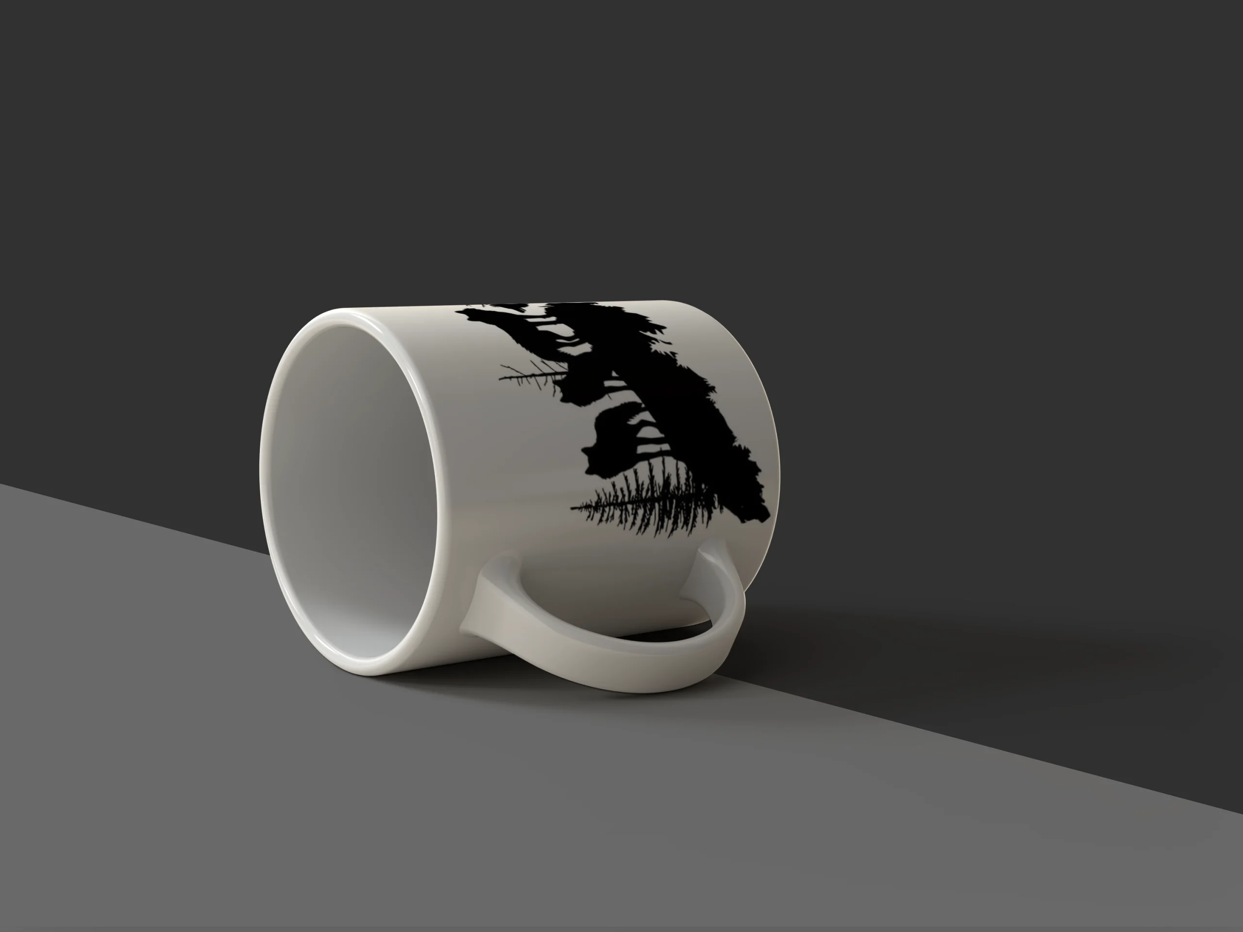Wild Wolf Pack Silhouette Mug