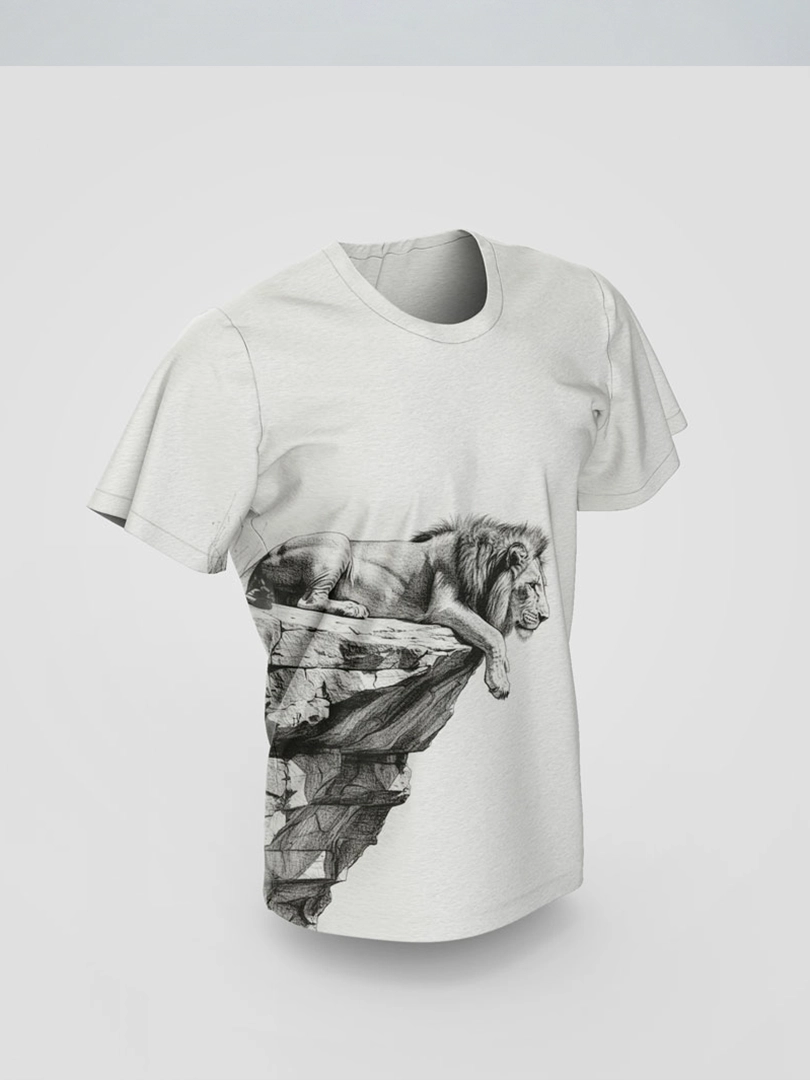 Resting Lion on Cliff T-Shirt