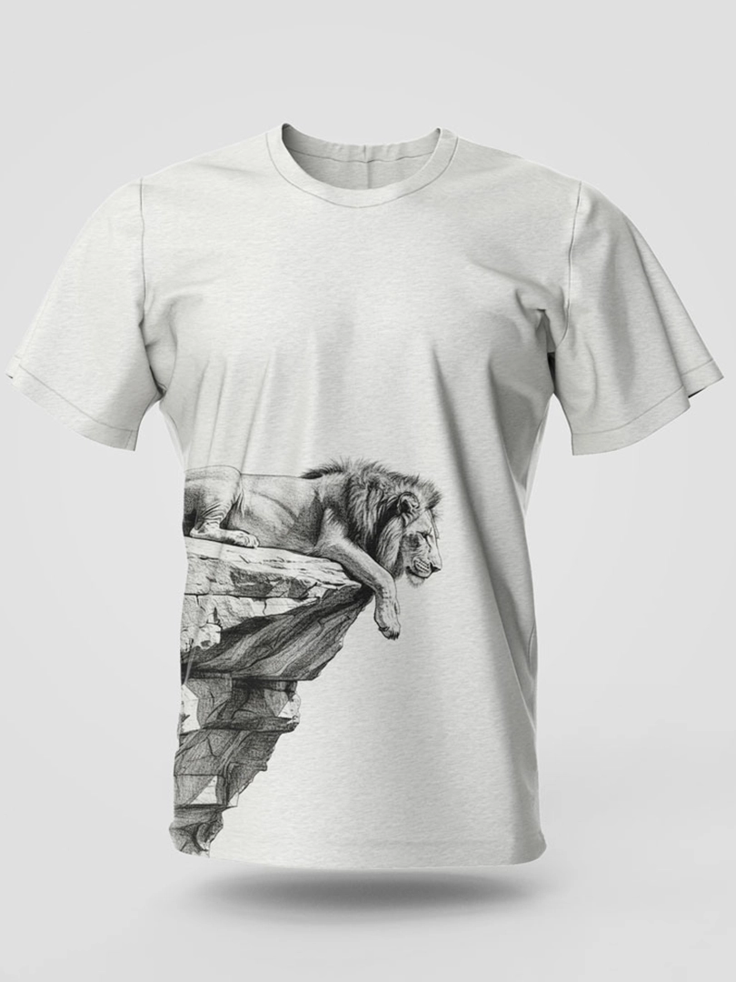 Resting Lion on Cliff T-Shirt