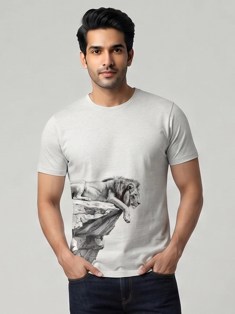 Resting Lion on Cliff T-Shirt