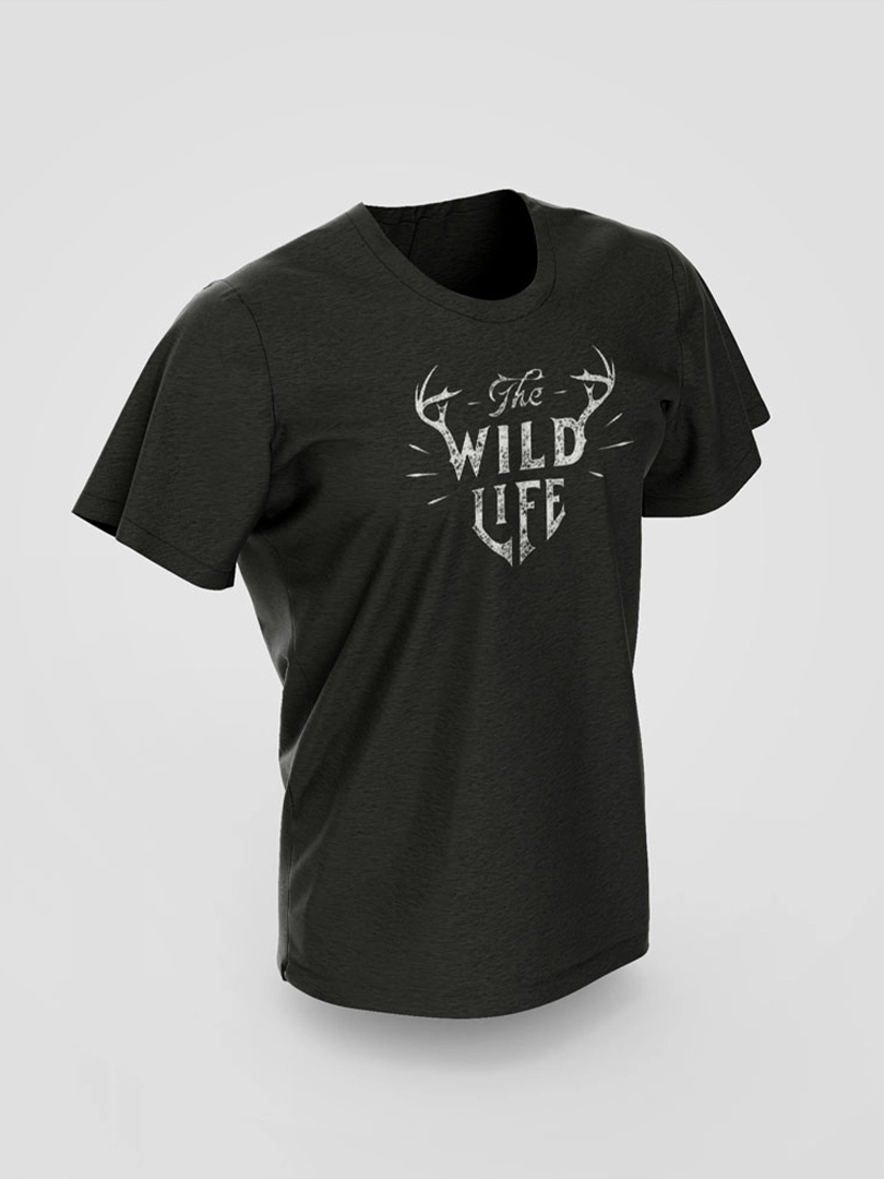 The Wild Life" Deer Antlers T-Shirt