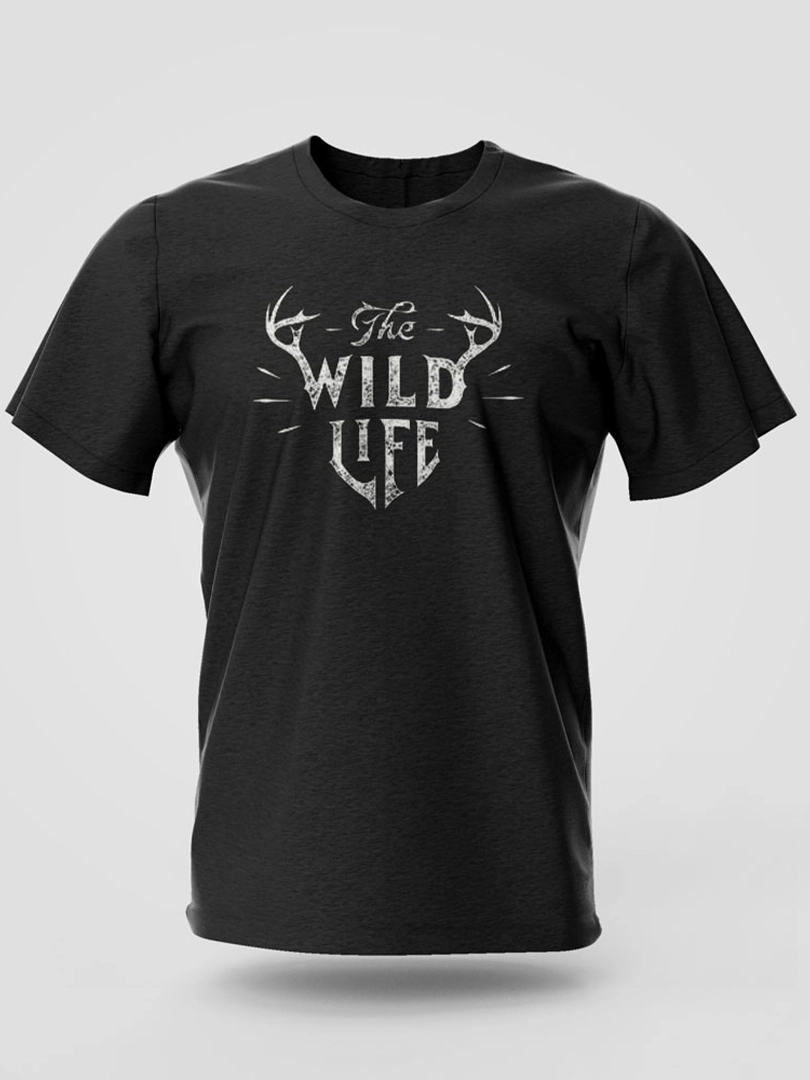 The Wild Life" Deer Antlers T-Shirt