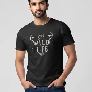 The Wild Life" Deer Antlers T-Shirt