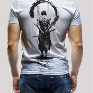 Samurai Ink Circle Back Print T-Shirt