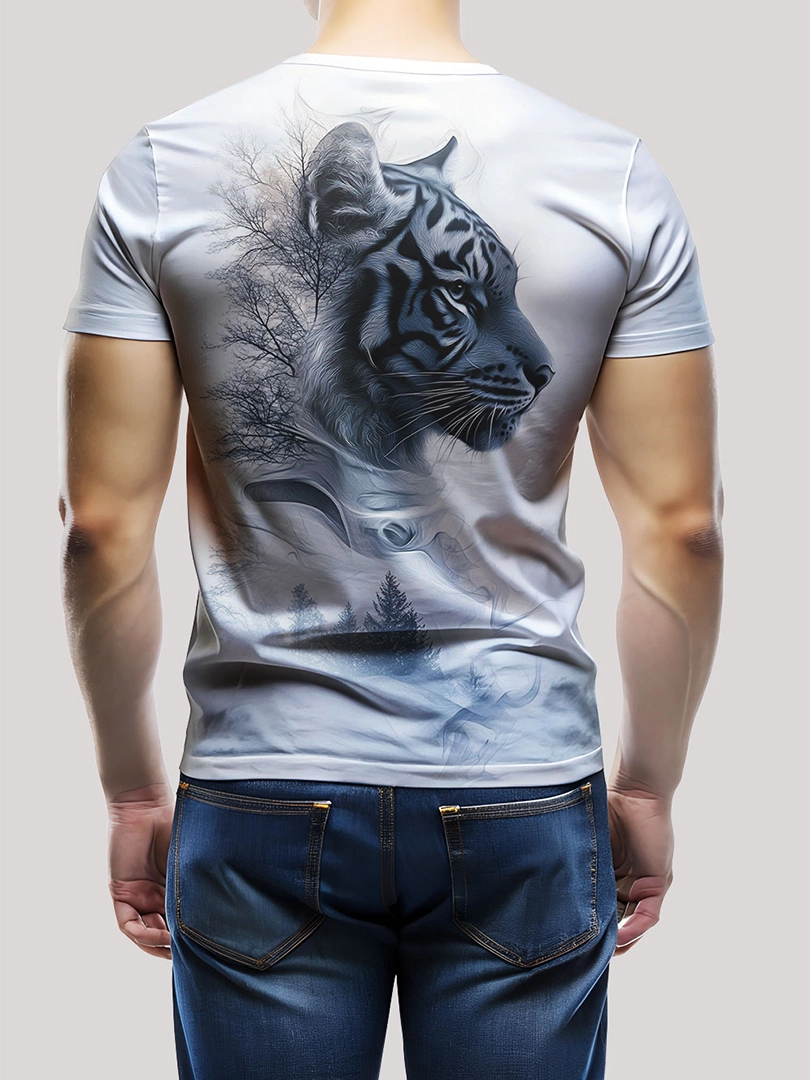 Tiger Forest Double Exposure T-Shirt