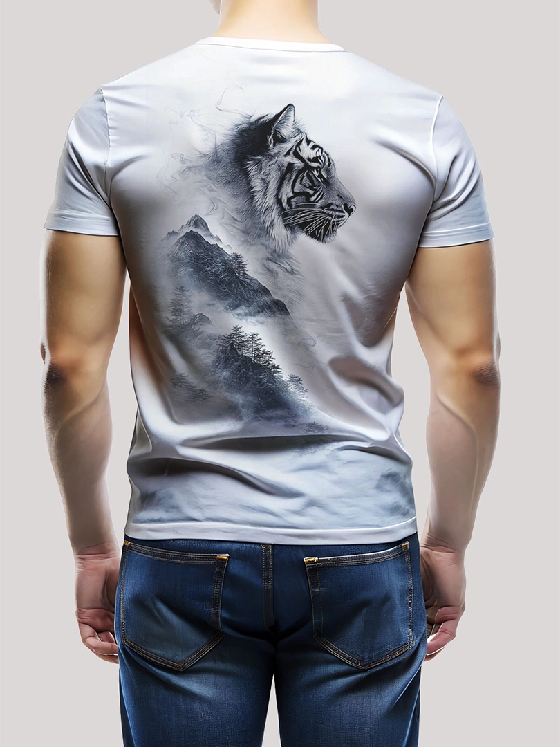 Tiger Mountain Mist Back Print T-Shirt