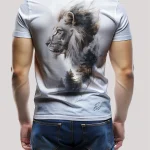 Lion Pine Forest Double Exposure T-Shirt